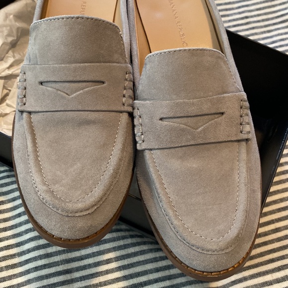 Light grey suede mules - Picture 4 of 5